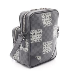 Louis Vuitton Nemeth Canvas Christopher Bag Damier Shoulder Black Graphite